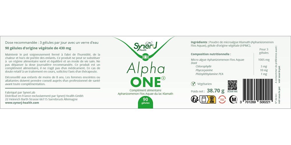 AlphaOne Alga AFA 90 caps.
