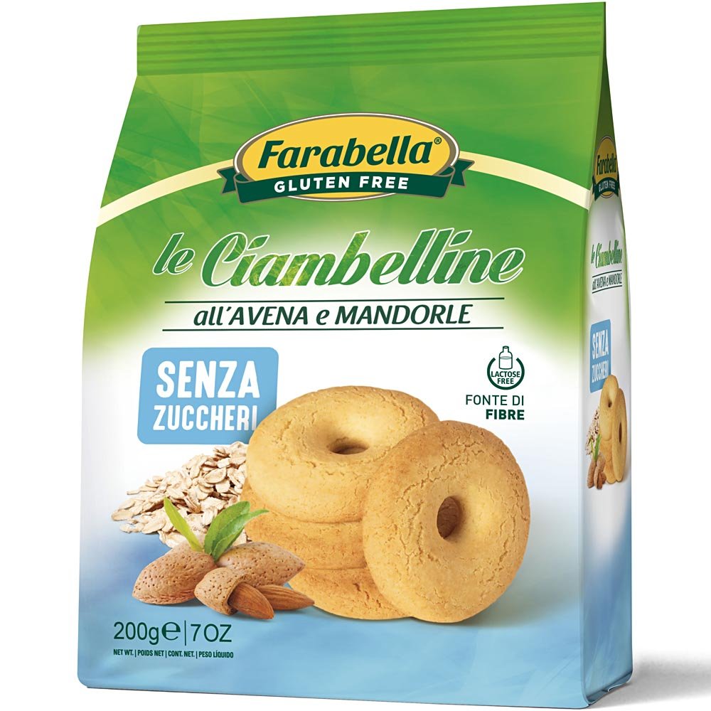 Ciambelline cu ovăz și migdale – Biscuiți fără gluten Farabella 200g