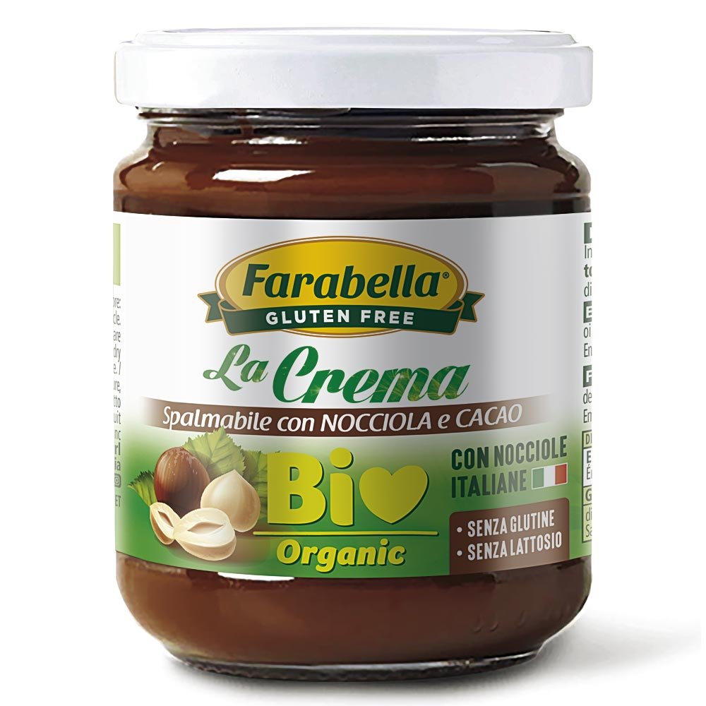 Cremă tartinabilă cu alune și cacao Bio fără gluten Farabella 200 g