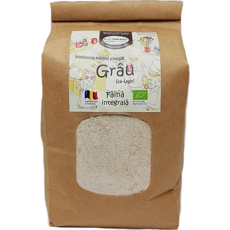 Făină integrală de Grâu ecologică BioFarmLand 1kg