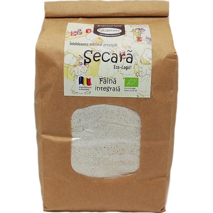 Făină integrală de Secară ecologică BioFarmLand 1kg