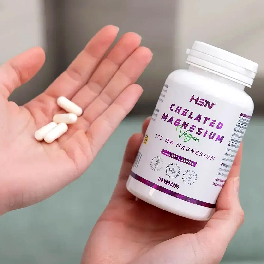 MAGNEZIU chelat (bisglicinat) HSN vegan 175 mg 30 caps.