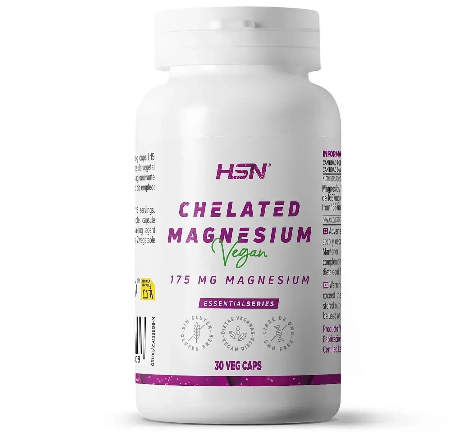 MAGNEZIU chelat (bisglicinat) HSN vegan 175 mg 30 caps.