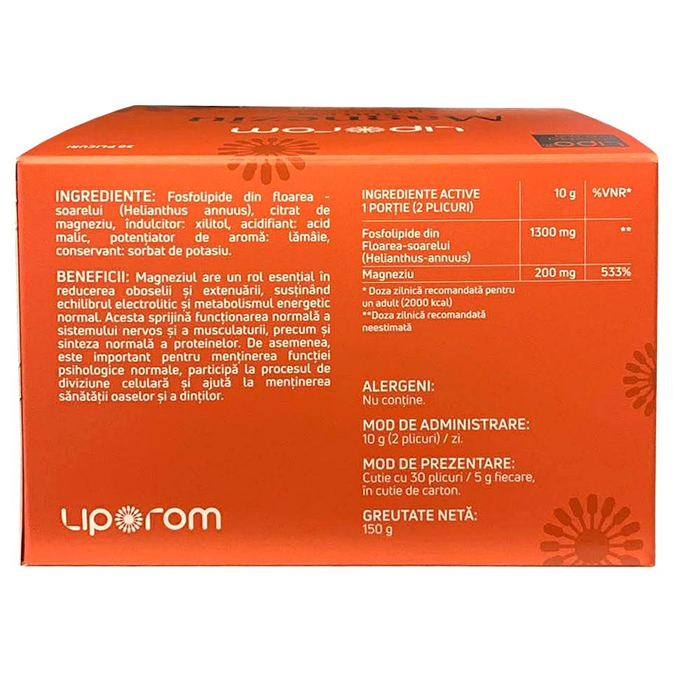 Magneziu Lipozomal 200mg Liporom 30 plicuri