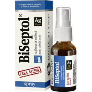 Biseptol cu albastru de metilen si argint coloidal Dacia Plant spray 20 ml