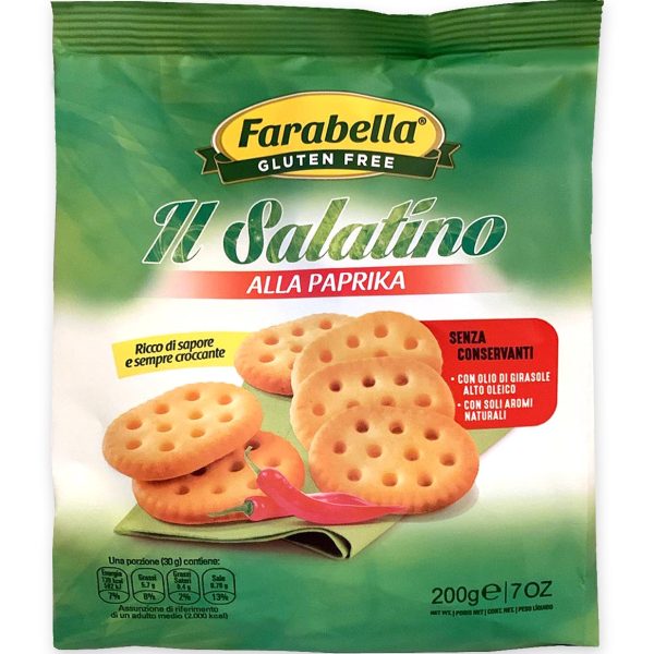 Salatino cu boia de ardei - Biscuiți fără gluten Farabella 200g