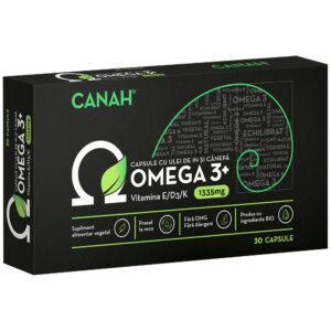Capsule cu ulei de in și cânepă Omega 3+ CANAH 30 caps.